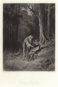 Illustratie voor Vivien door Alfred Tennyson door Gustave Dore